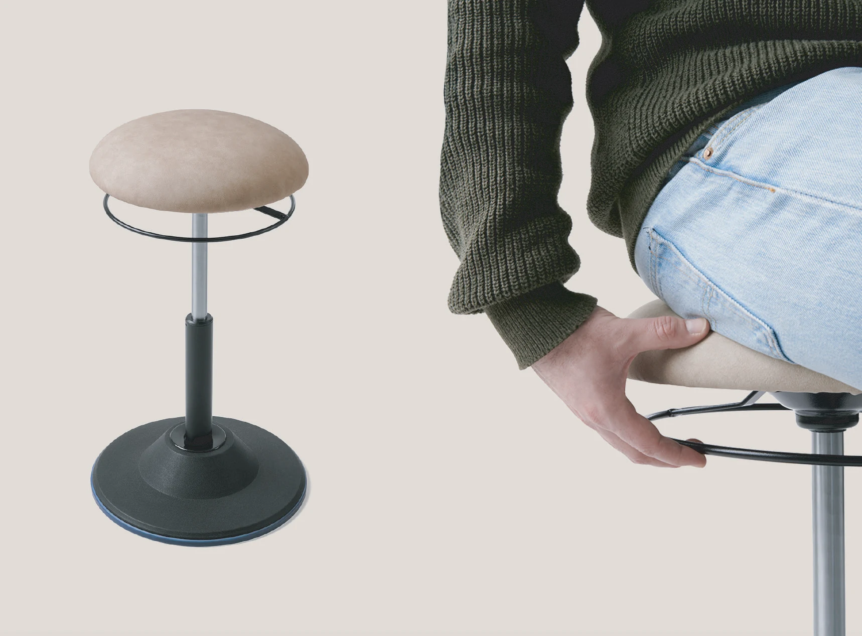 כיסא עבודה VITA STOOL מתכוונן